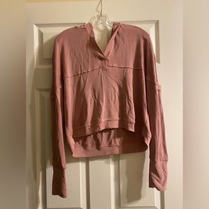 XS Altar’d State pink revival hoodie with distressed hem/stitching